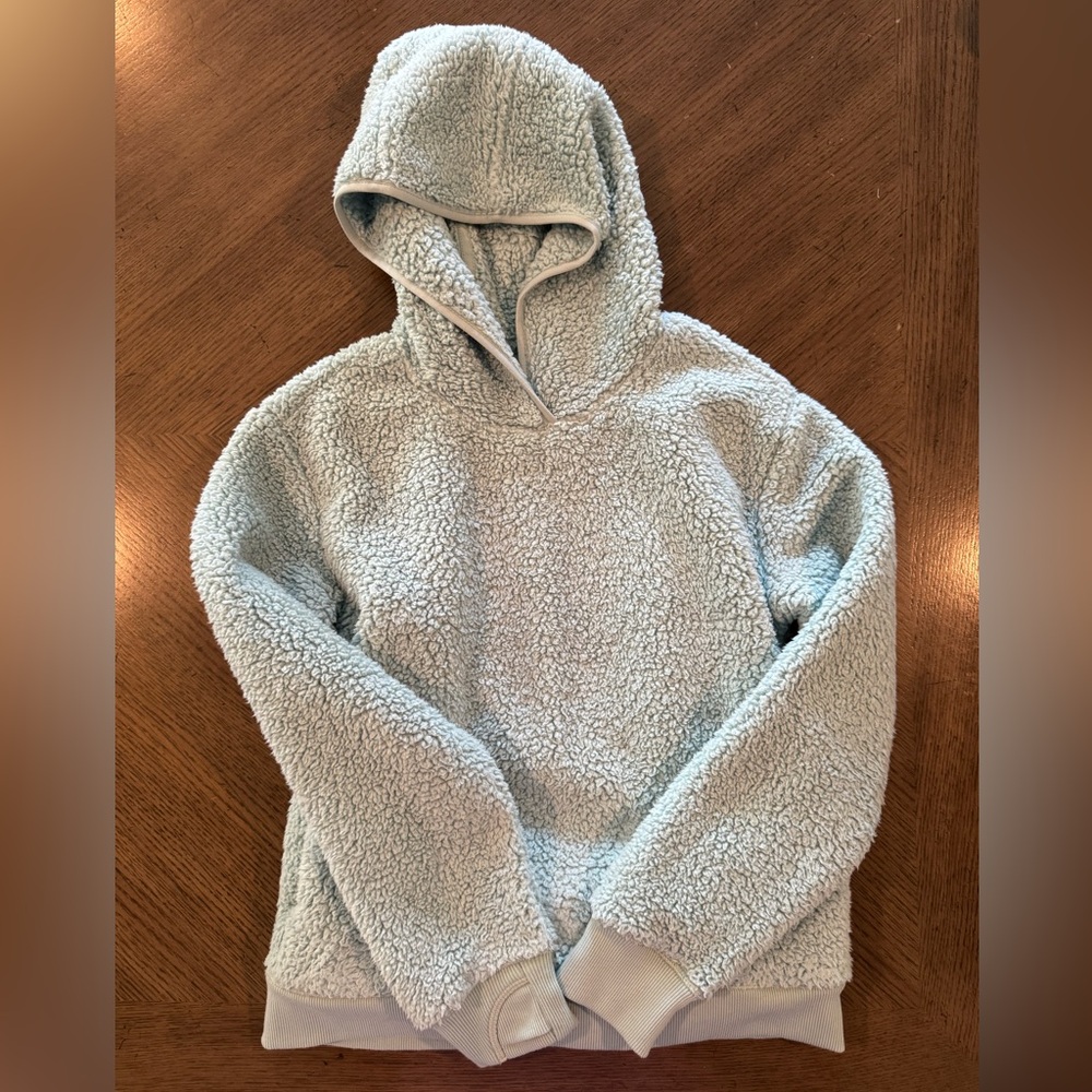 Athleta Kids Sherpa Hoodie in Agave Green